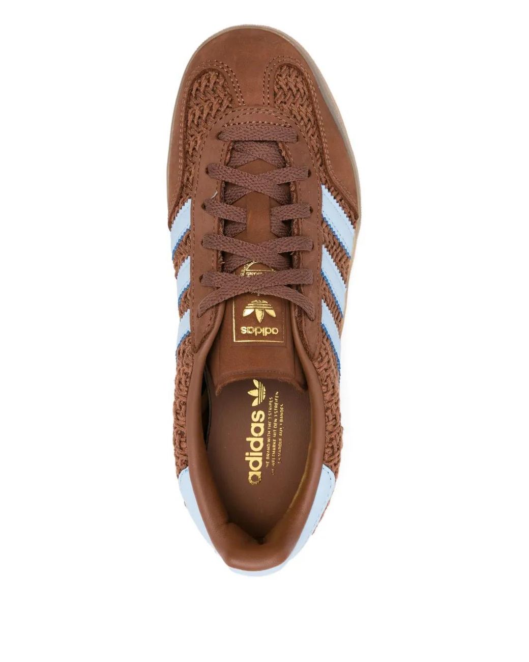 Adidas Brown Gazelle Leather Sneakers for men
