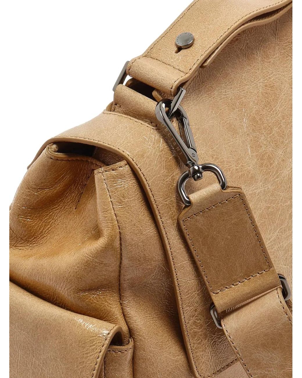 Orciani Metallic Midi Sveva Stark Tote Bag