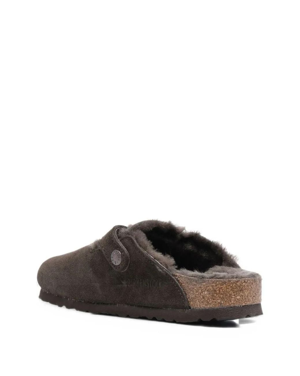 Birkenstock Boston Shearling Mules in Brown | Lyst