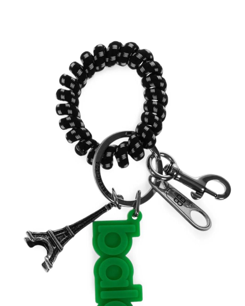 Balenciaga Green Logo Keychain/Charm for men