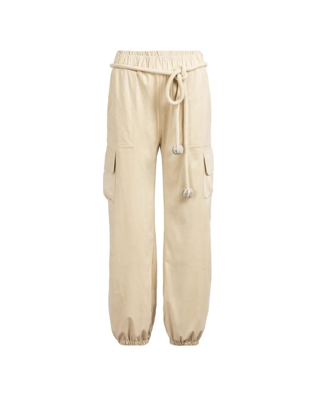 Silvia Tcherassi Natural Niriti Track Pants