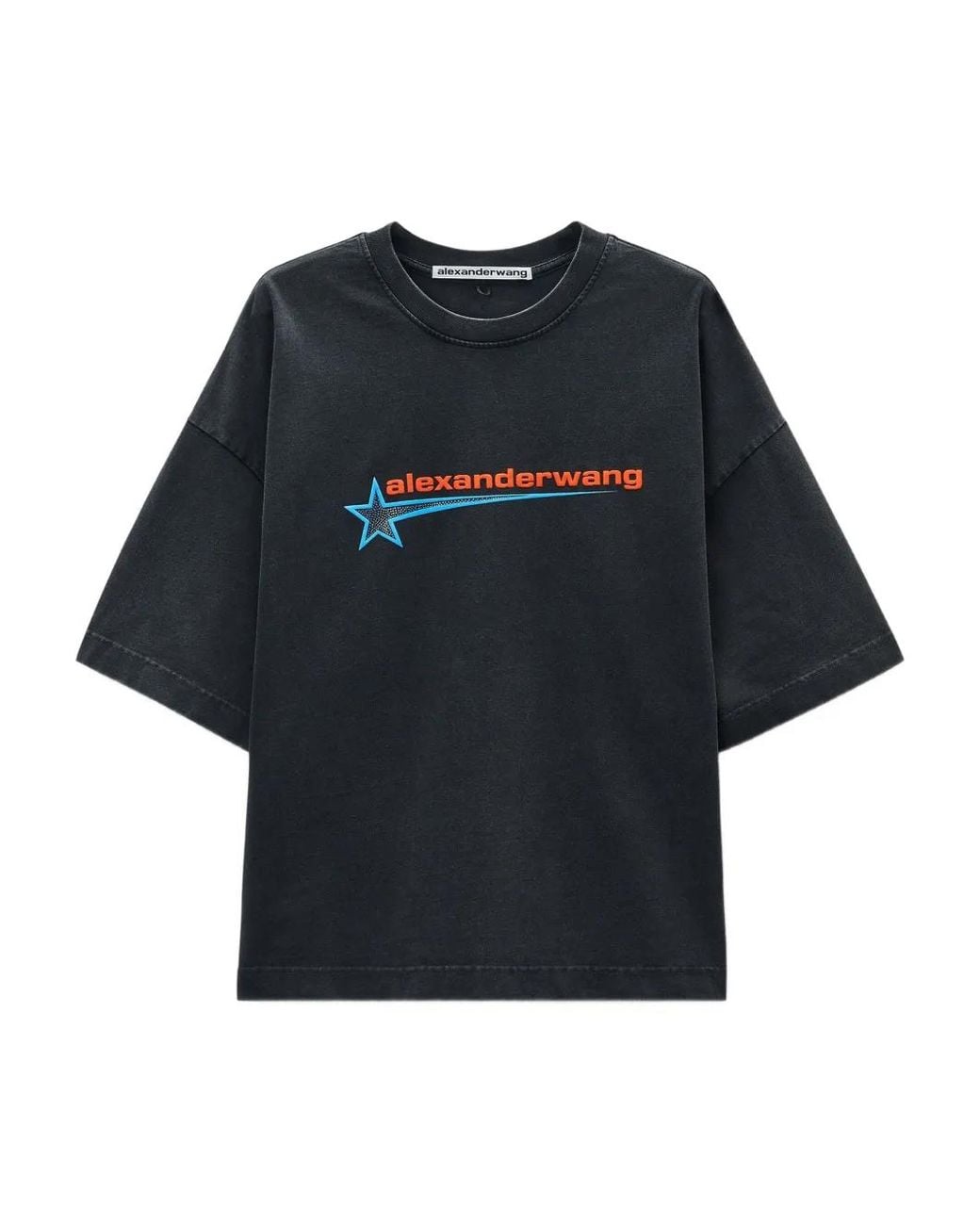 Alexander Wang Blue Boxy Tee W/ Graphic