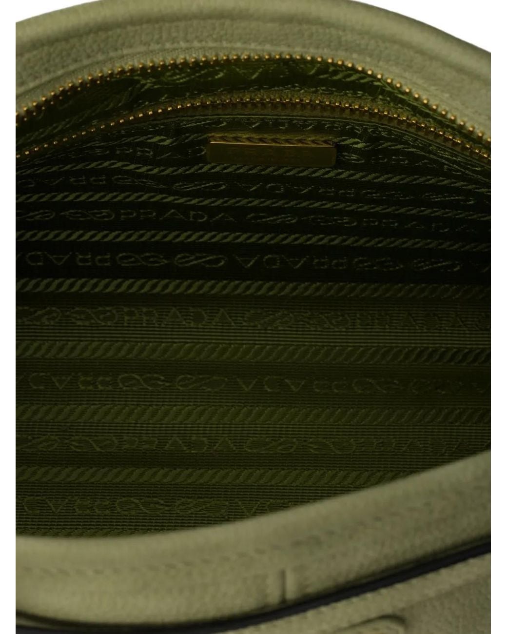 Prada Green Bonnie Medium Nubuck Leather Handbag