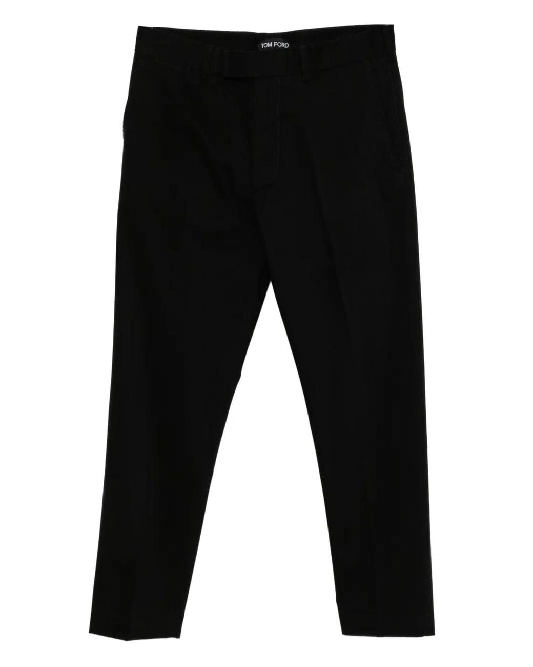 Tom Ford Black Brushed Cotton Drill Chino Pants for men
