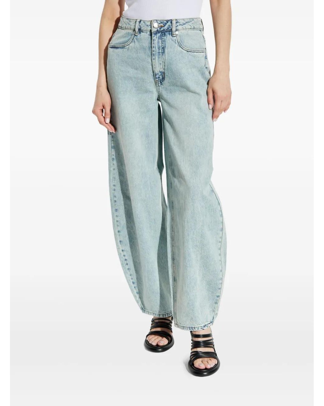 Gestuz Blue Logo-Patch Jeans