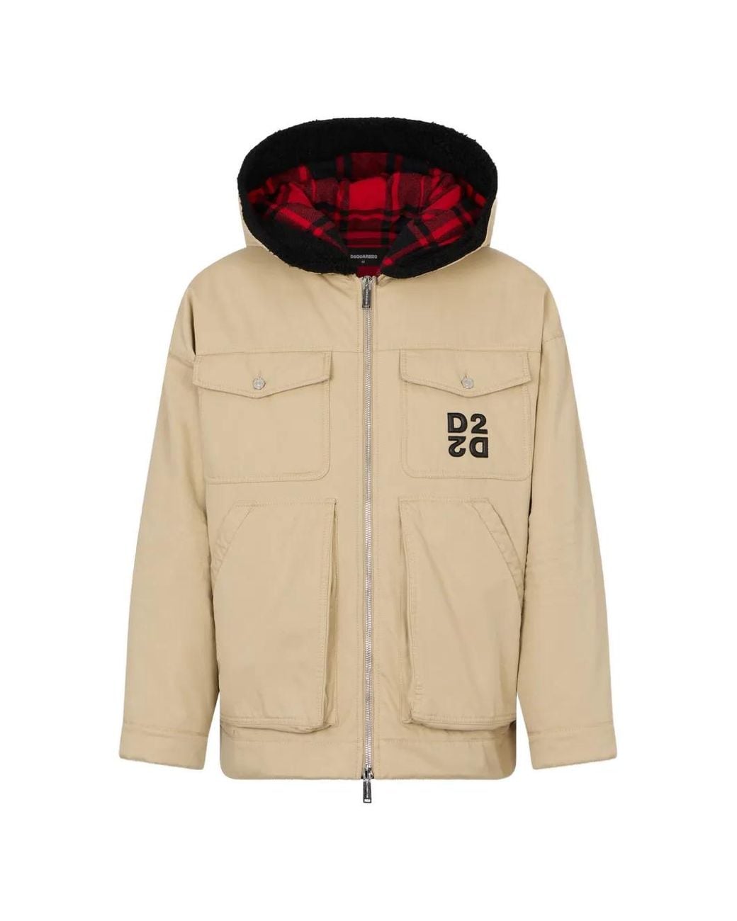 DSquared² Natural Classic Check Carpenter Padded Jacket for men
