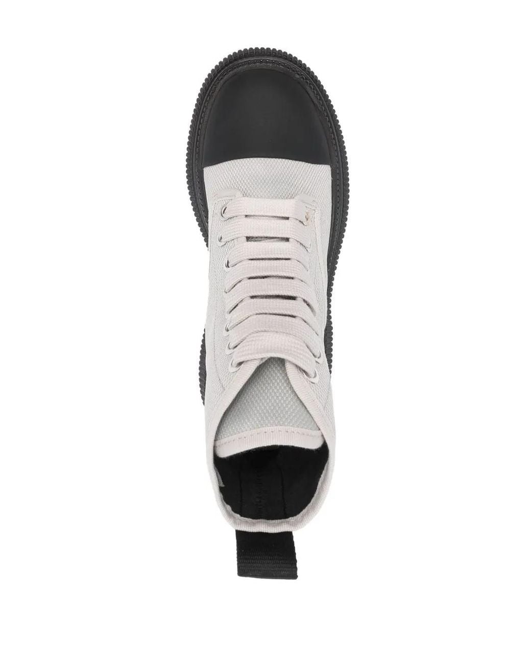 Ganni Gray Creepers Lace-Up Ankle Boots