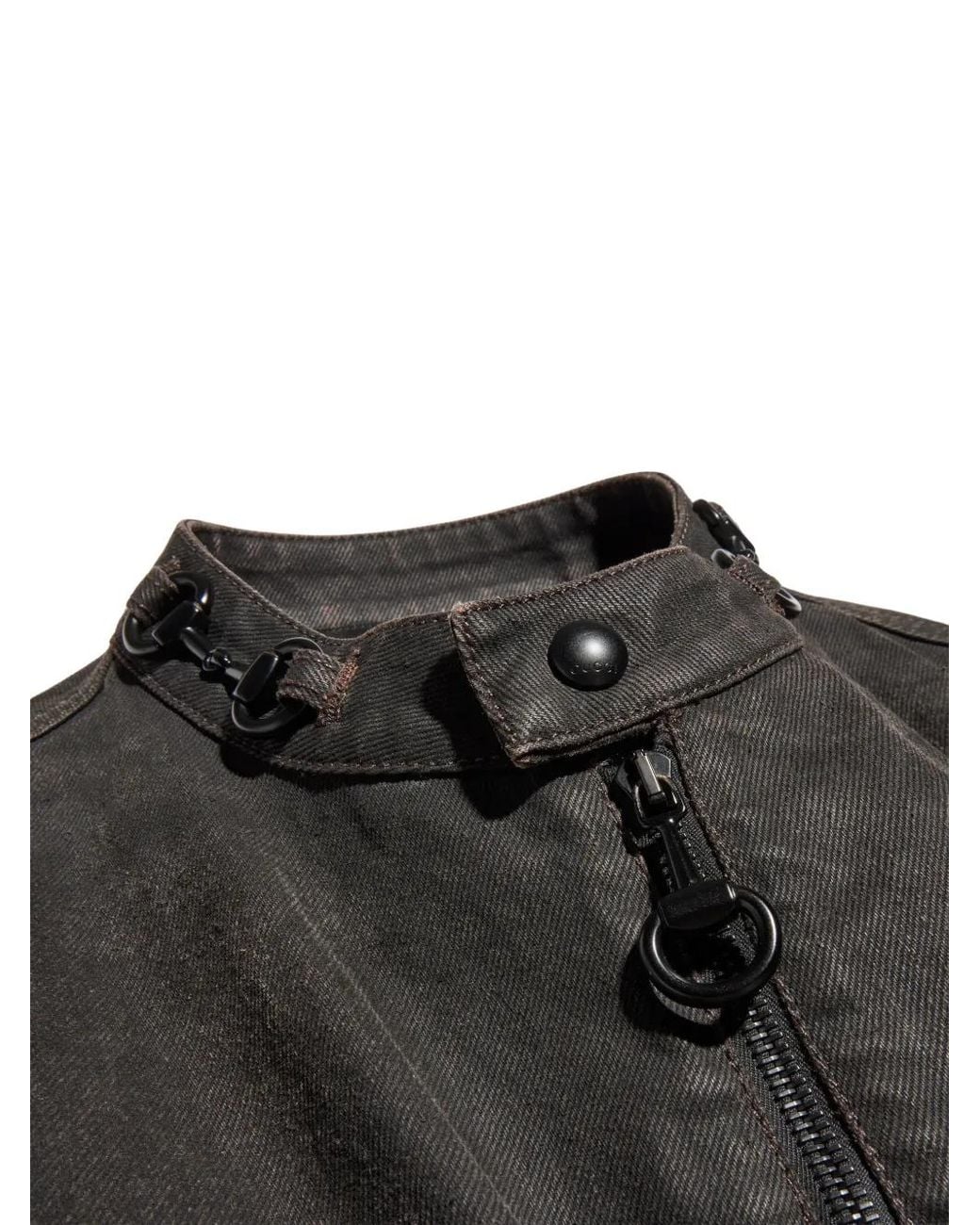 Gucci Black Horsebit Zip-Up Jacket for men