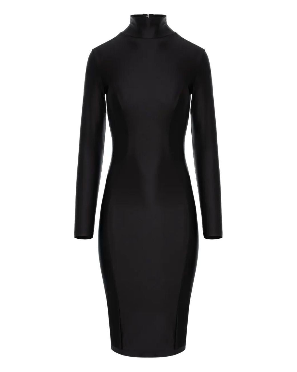 Murmur Black Cast Long-Sleeve Midi Dress