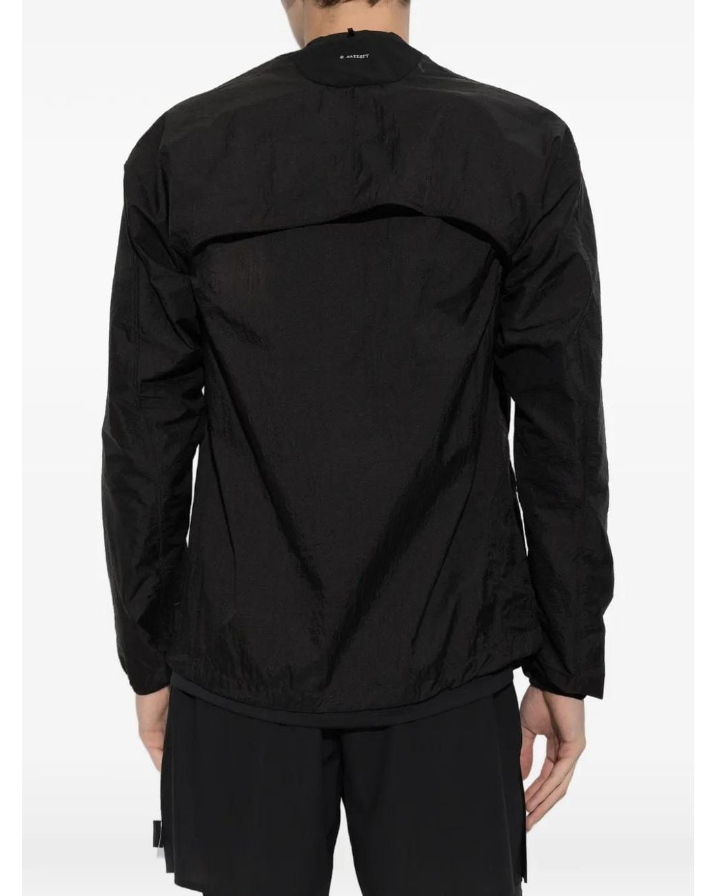 Satisfy Black Rippy Training Windbreaker for men
