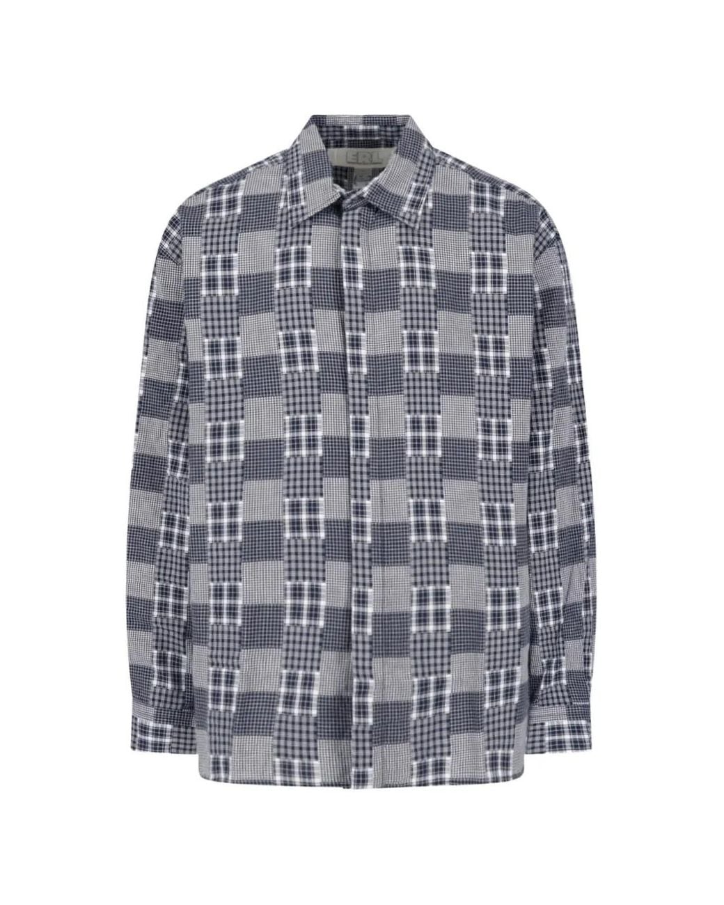 ERL Gray Check-Pattern Shirt
