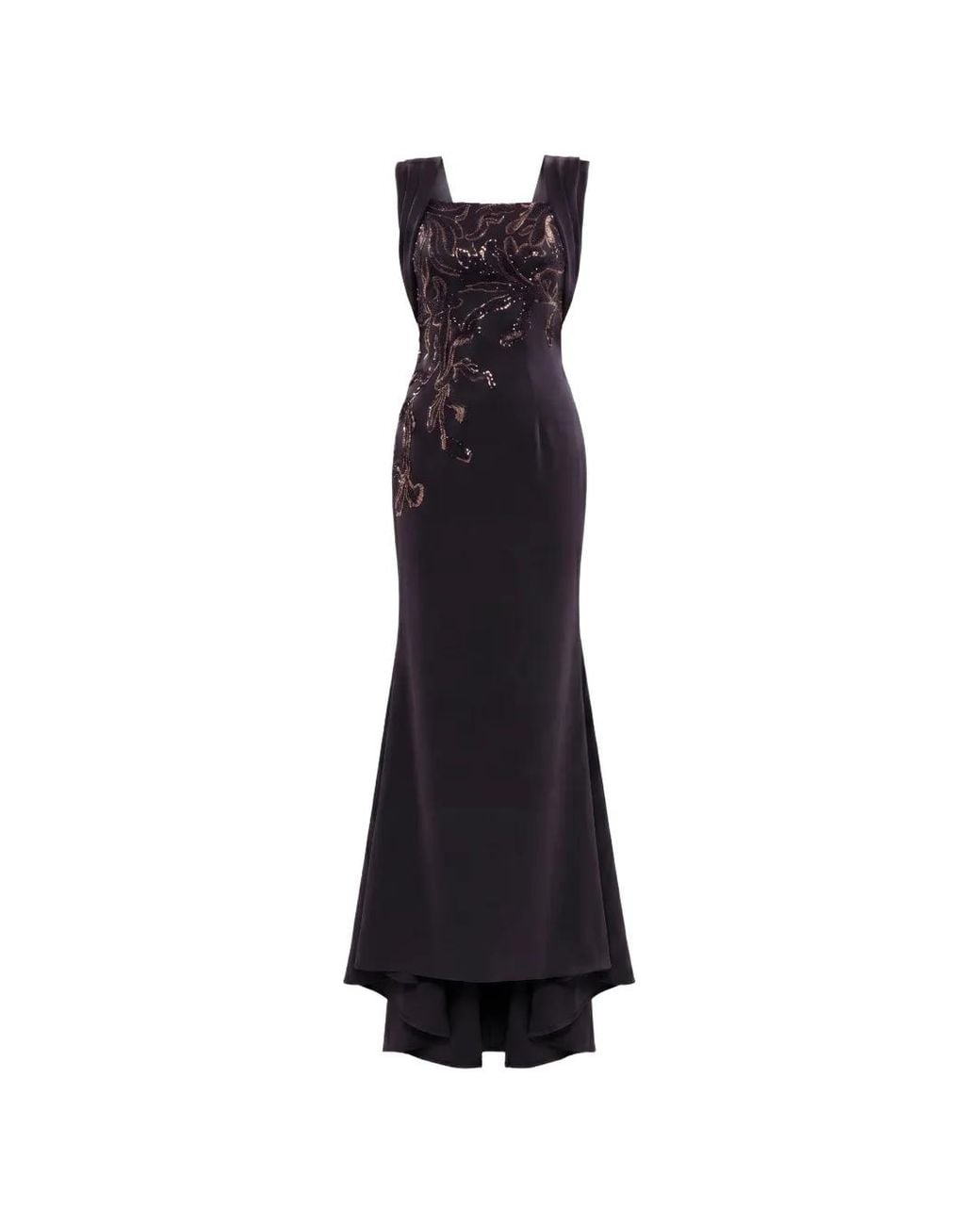 Saiid Kobeisy White Embellished Crepe Maxi Dress