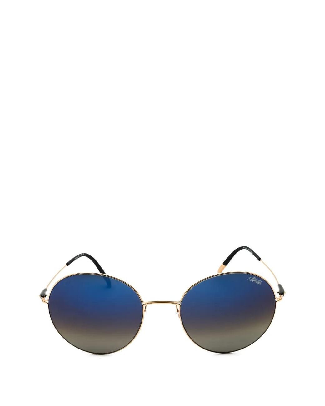 Silhouette Blue Sant Pere Round-Frame Sunglasses