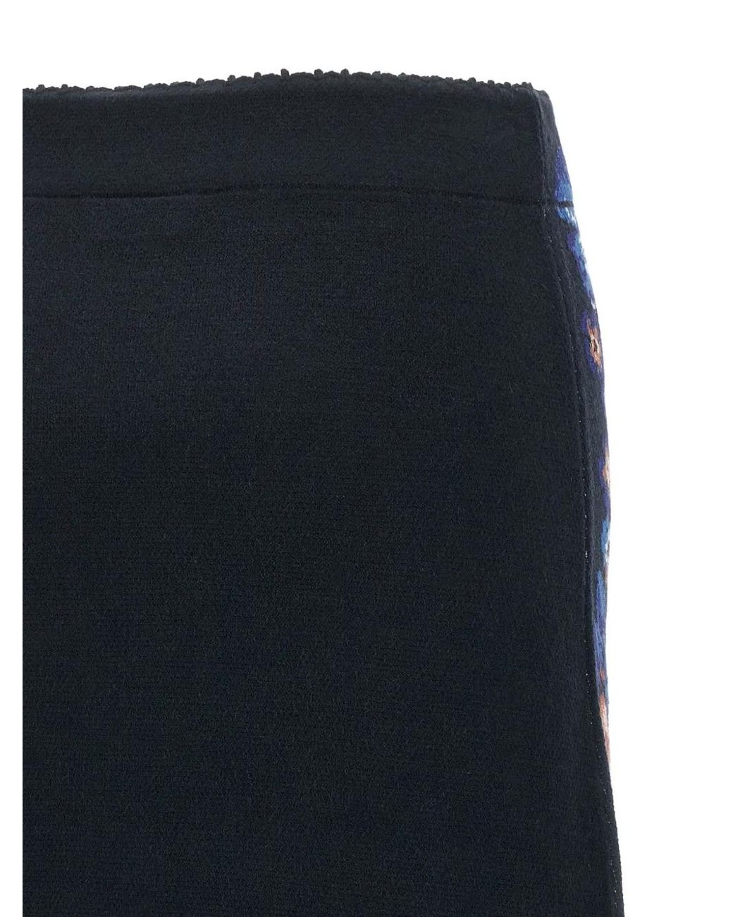 Farm Rio Blue Bow Garden Knit Intarsia Midi Skirt