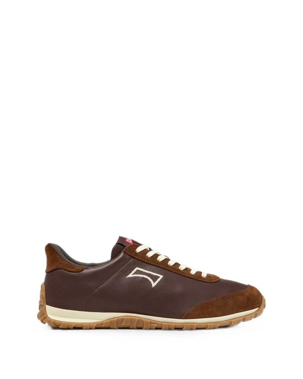 Camper Brown Drift Walk Leather And Suede Sneakers With Vibram Sole for men