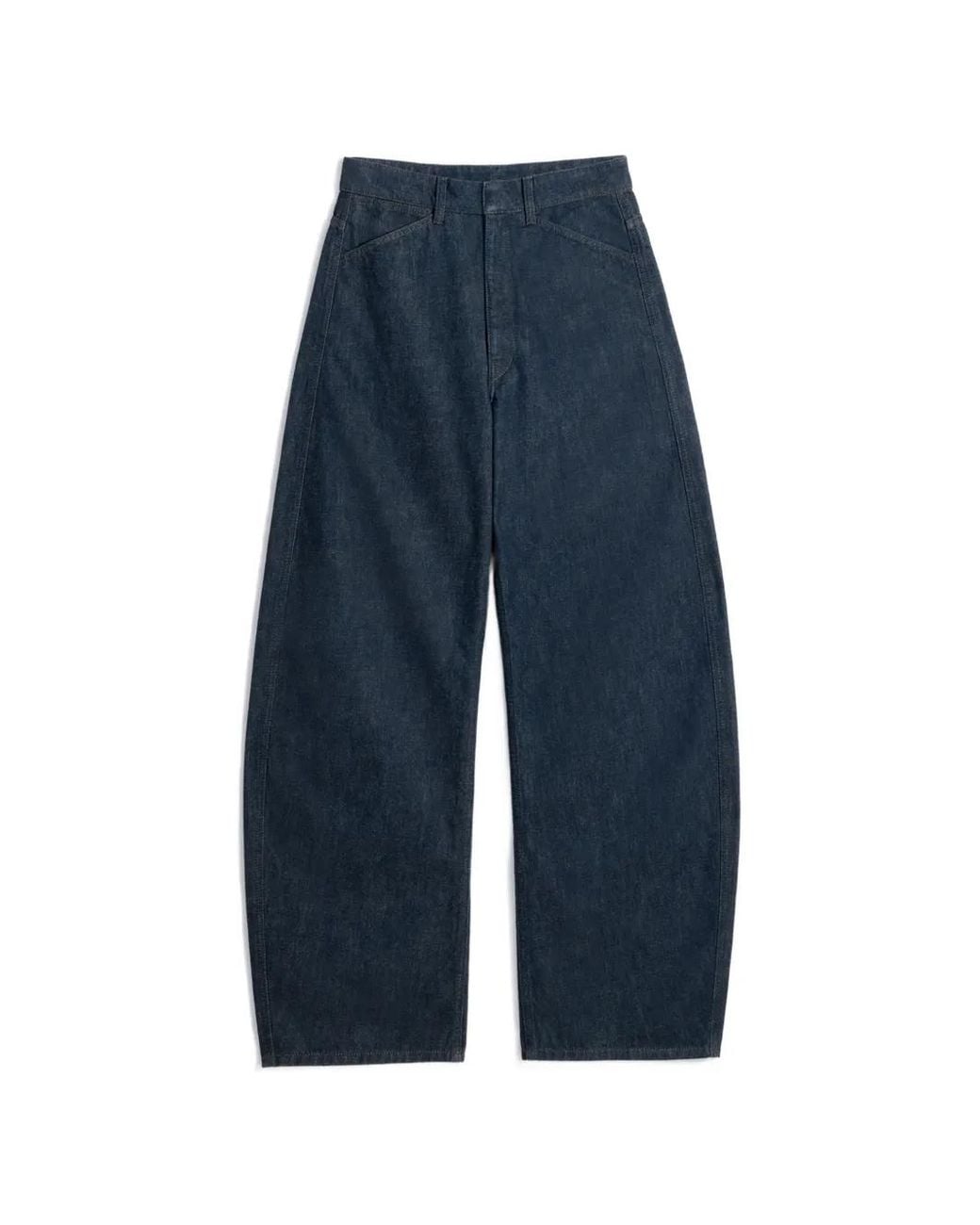 Lemaire Blue High-Waisted Curved Jeans