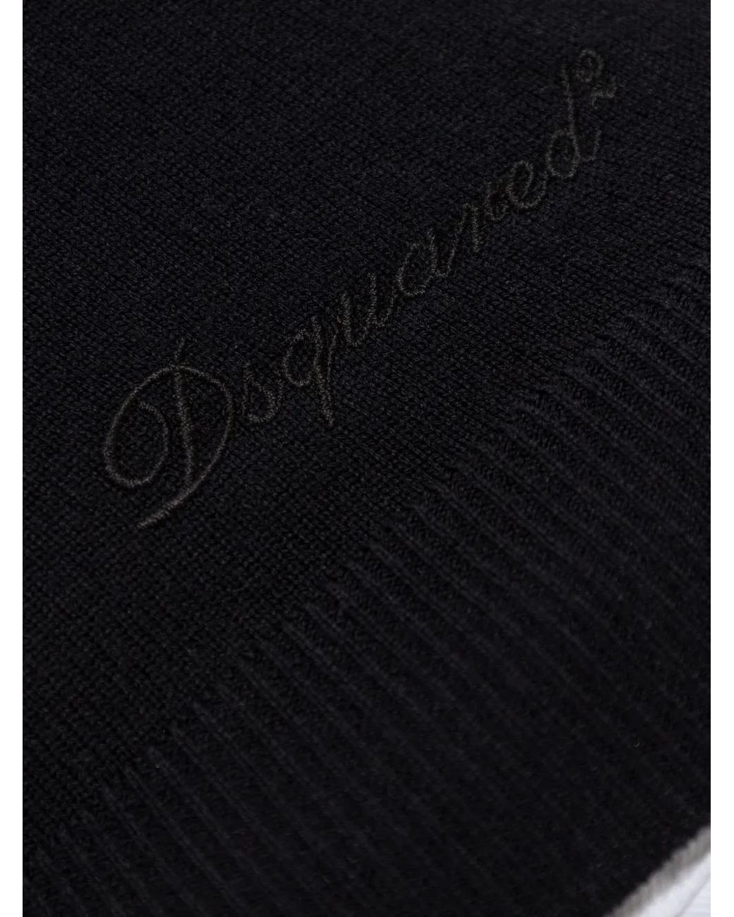 DSquared² Black Cap-Sleeve Turtleneck Top