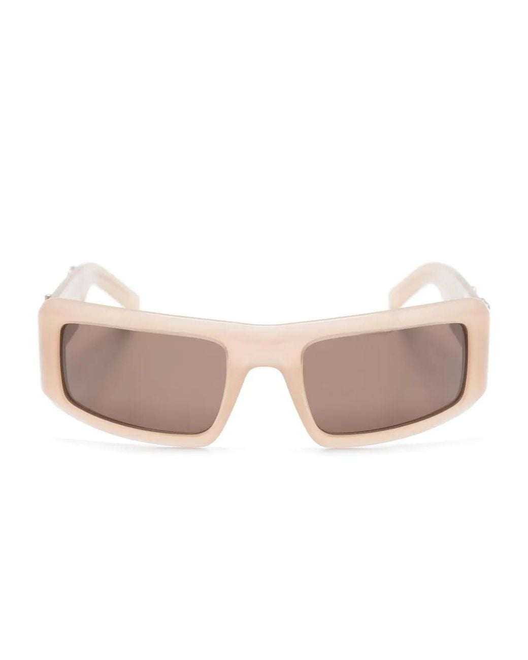 Palm Angels Pink Logo-Plaque Rectangle-Frame Sunglasses