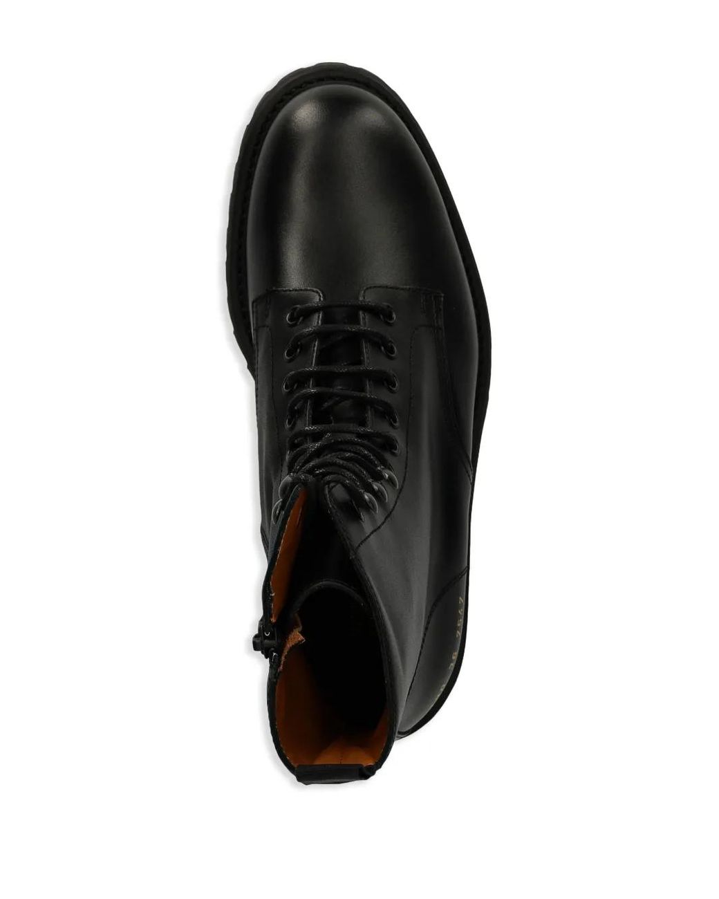 Common Projects Leren Laarzen in het Black