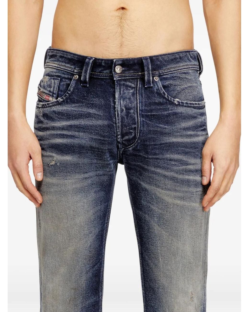 DIESEL Blue Regular Jeans Low Waist 1985 Larkee for men