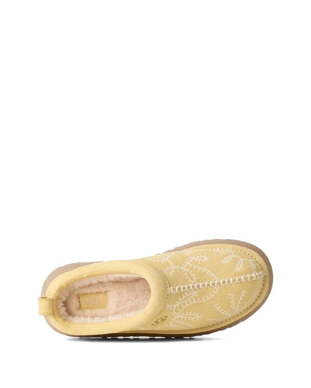 Ugg Natural Tazz Botanic Embroidered Platform Mules
