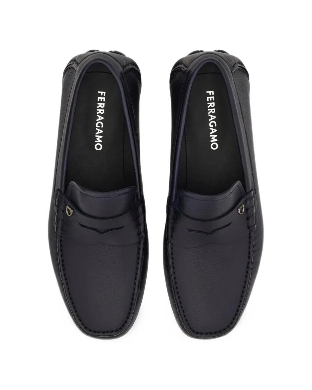 Ferragamo Blue Penny Loafers for men