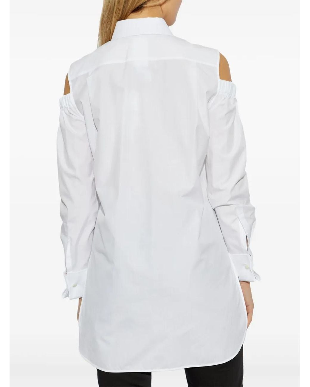 Max Mara Uitgesneden Blouse in het White