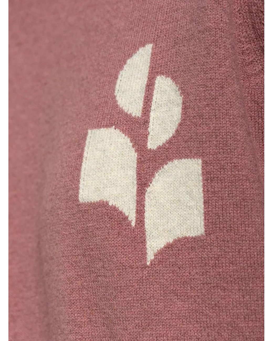 Isabel Marant Pink Lanta Logo-Intarsia Sweater