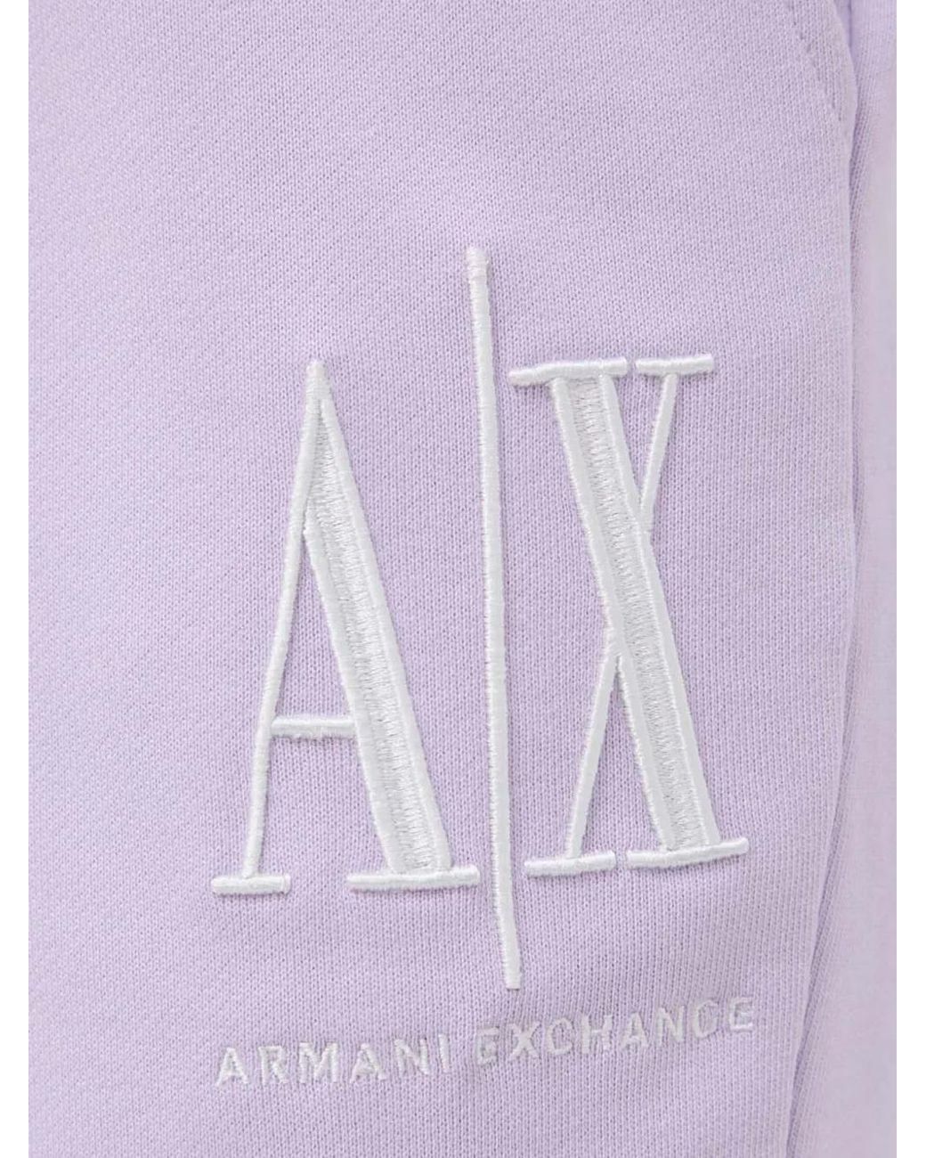 ARMANI EXCHANGE Purple Logo-Detail Track Pants