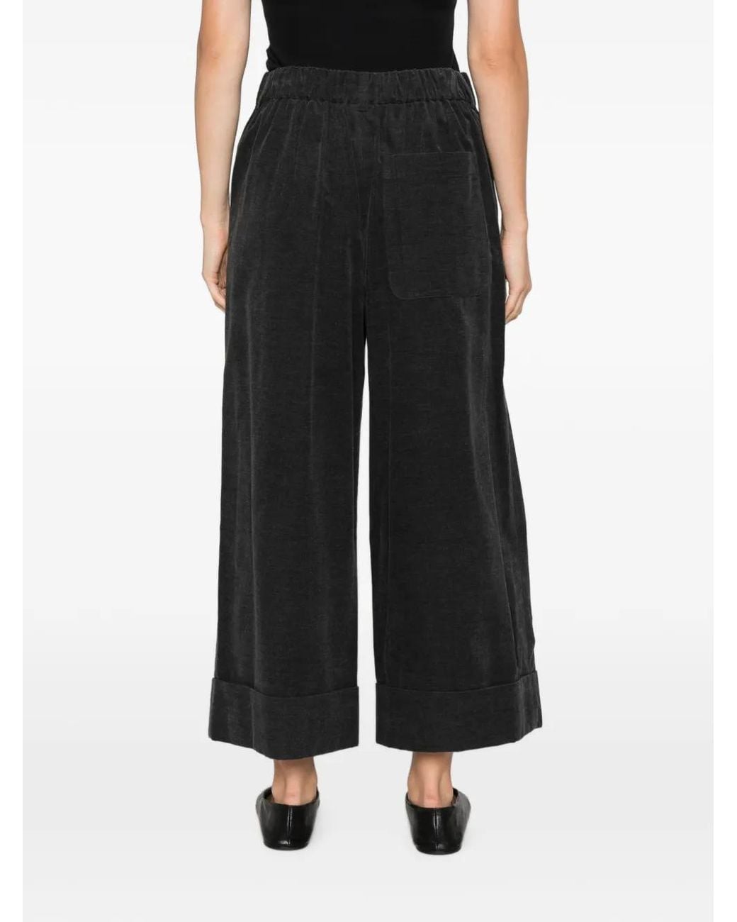 SOH Black Pantalon En Velours Côtelé
