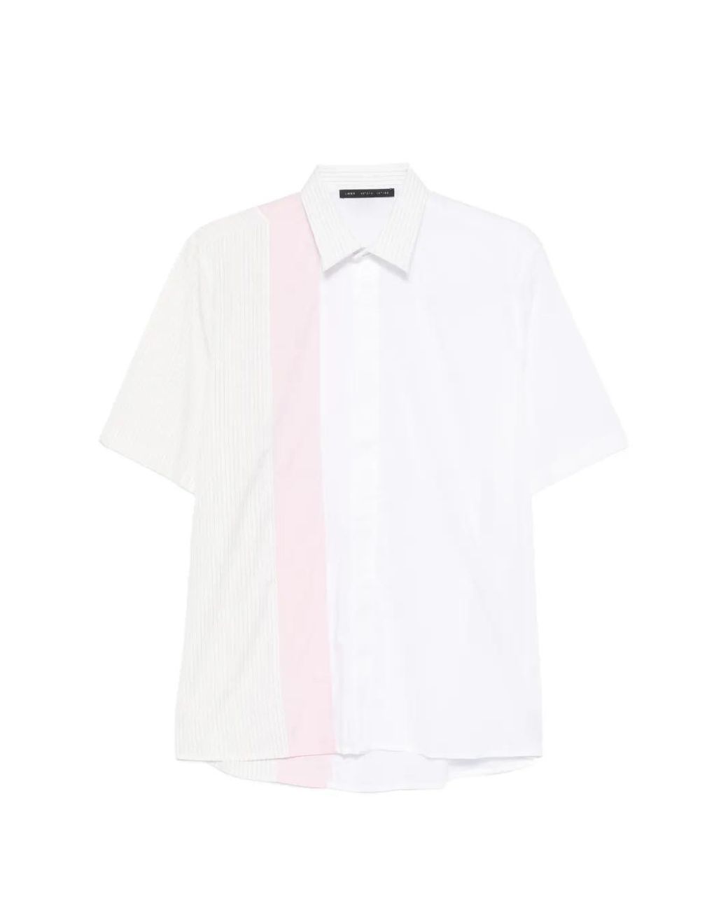 Low Brand White Striped-Panel Shirt for men