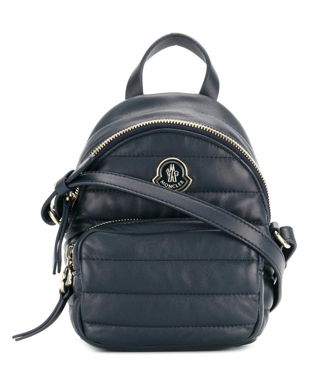 Moncler Quilted Mini Backpack Crossbody in Blue | Lyst