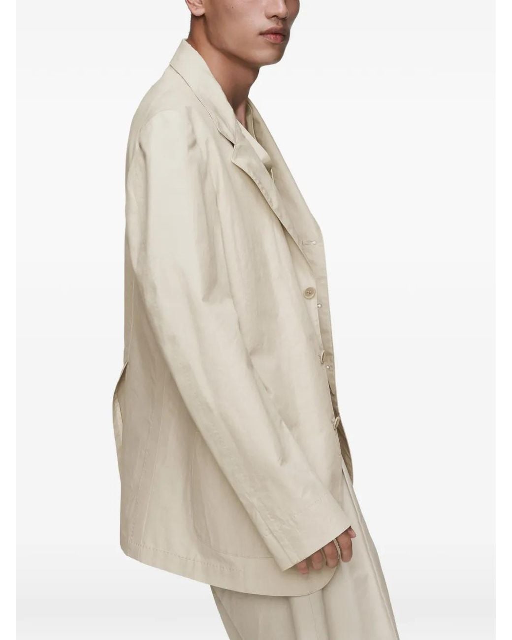 Maison Margiela White Cotton Silk Jacket for men