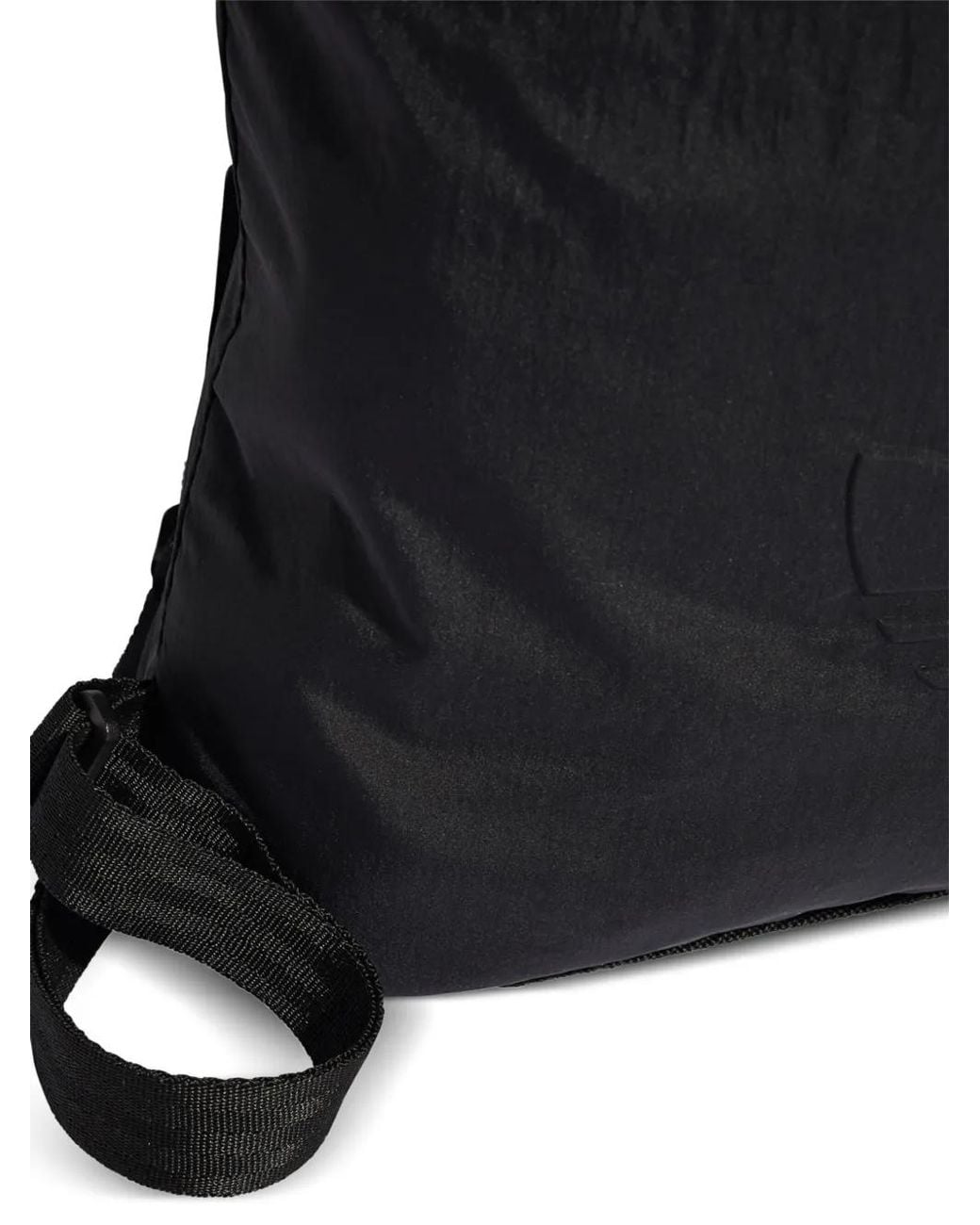 Adidas Black Logo-Embossed Drawstring Backpack