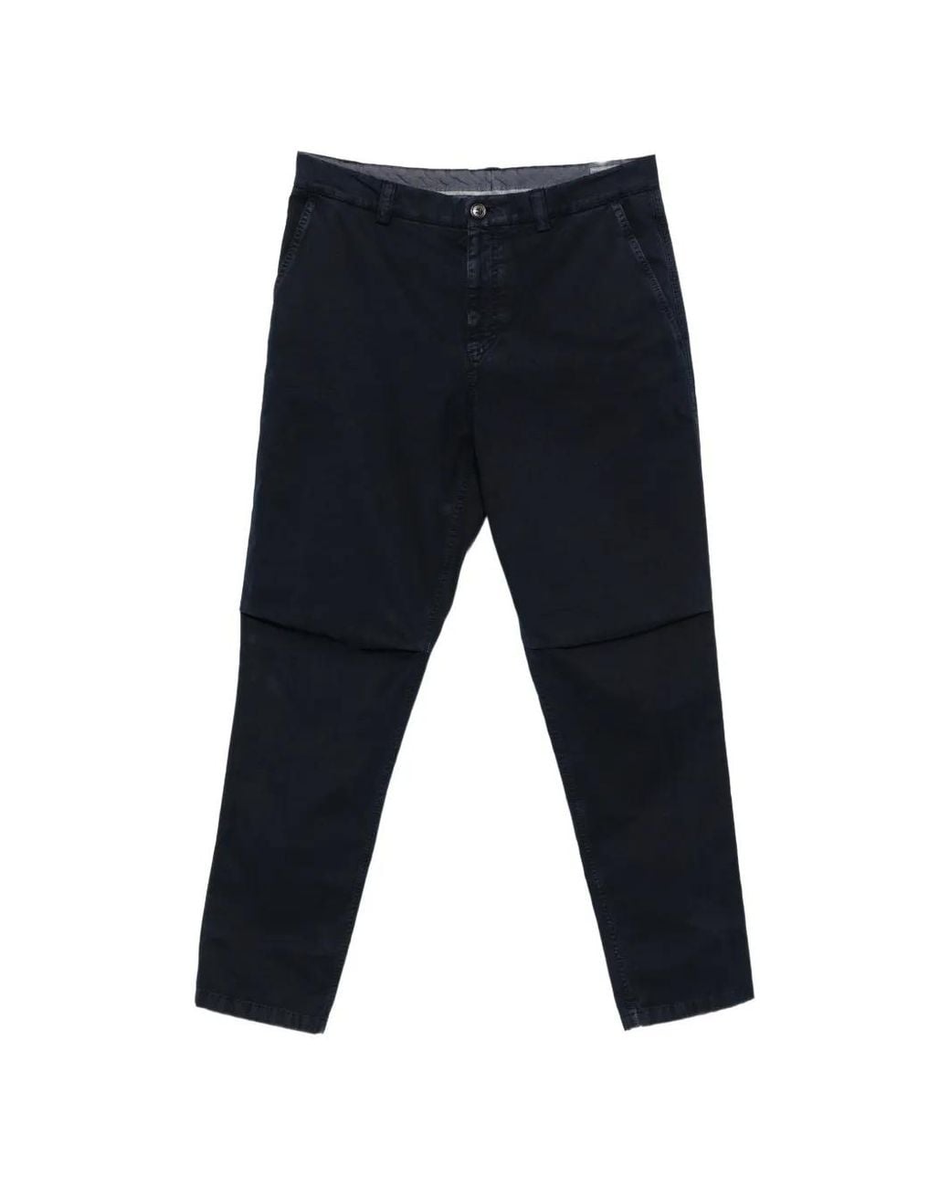 Brunello Cucinelli Blue Button-Fastening Chino Trousers for men