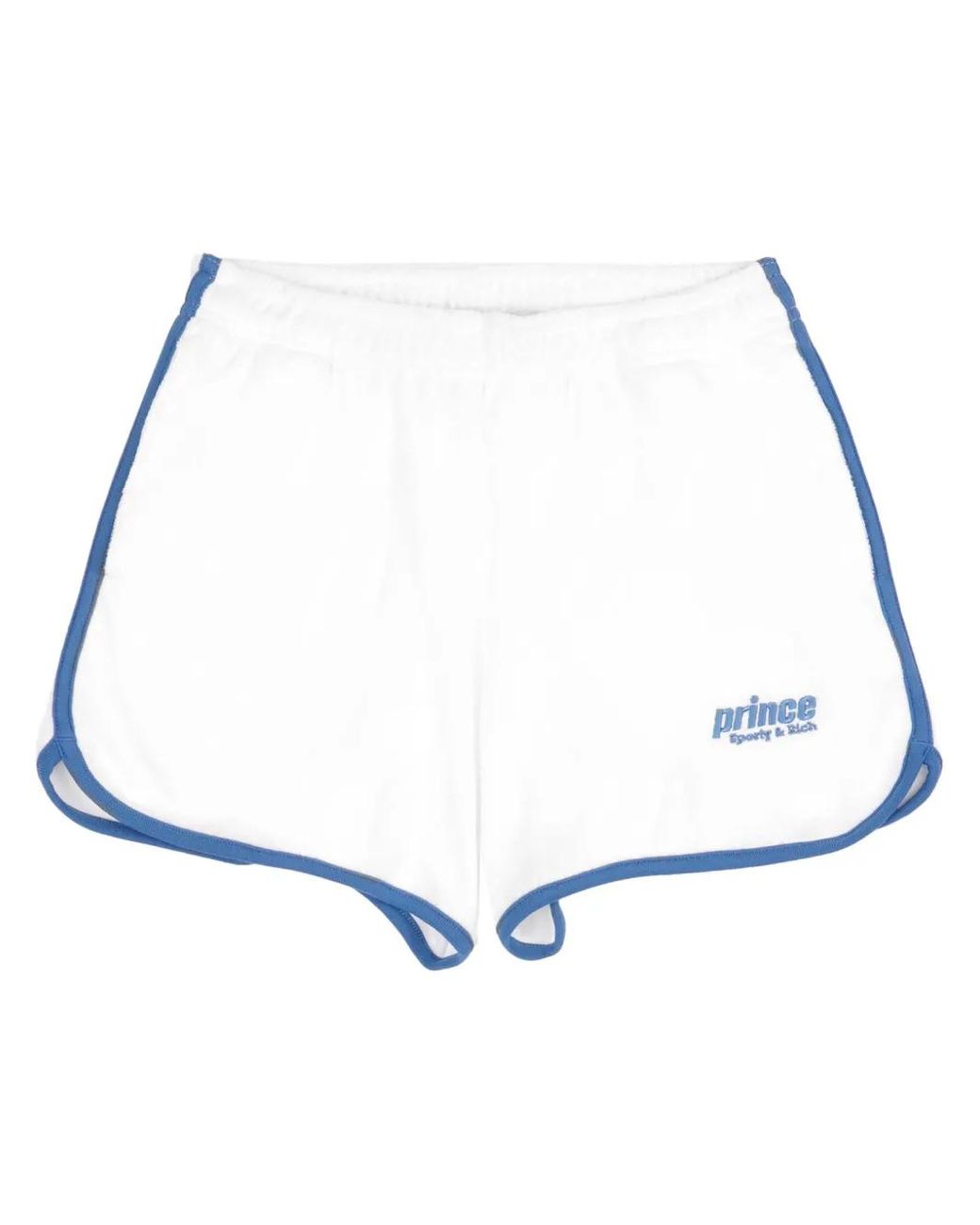 Sporty & Rich Blue Prince Sporty Cotton Track Shorts