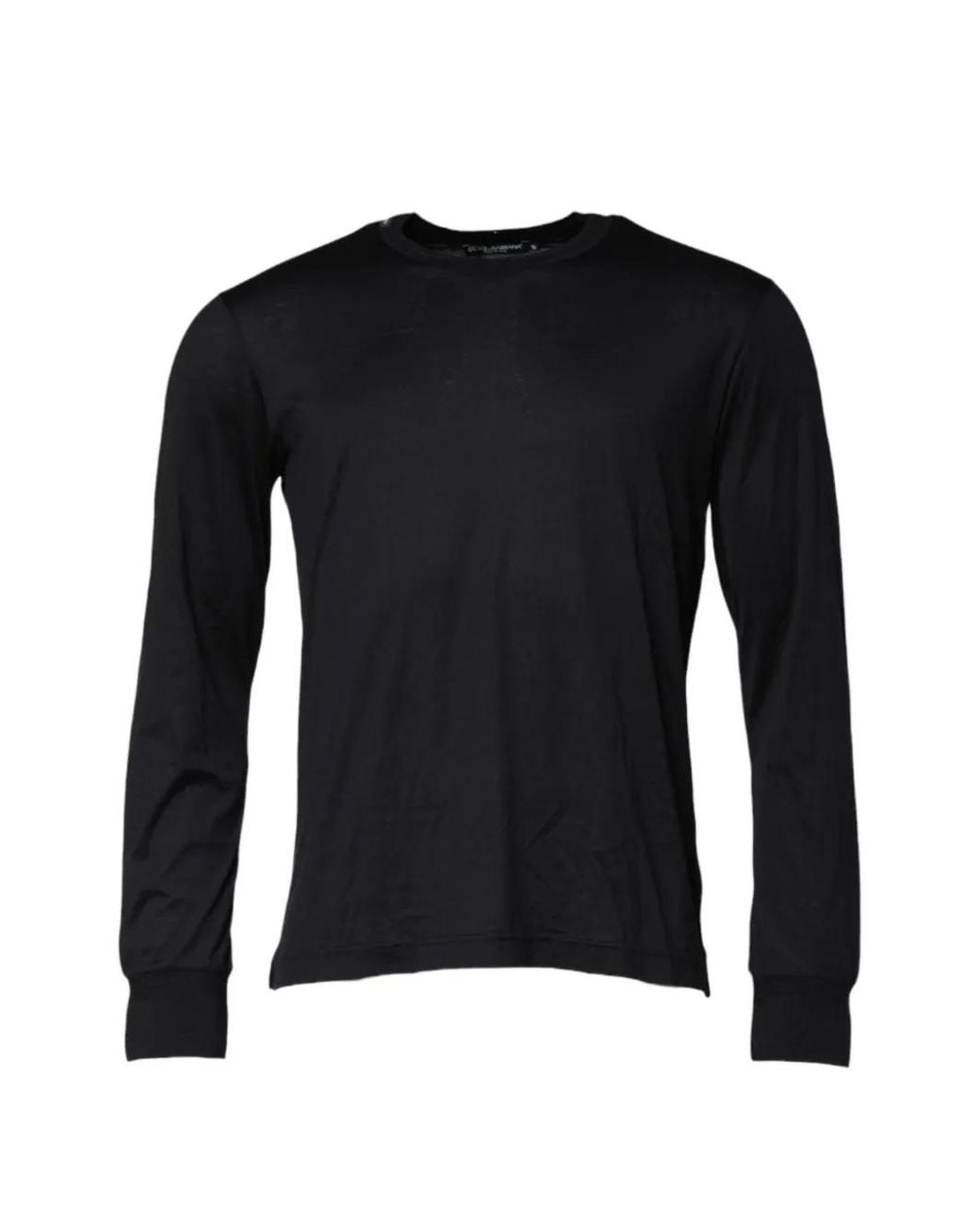 Dolce & Gabbana Black Crew-Neck Long-Sleeves Sweatshirt for men