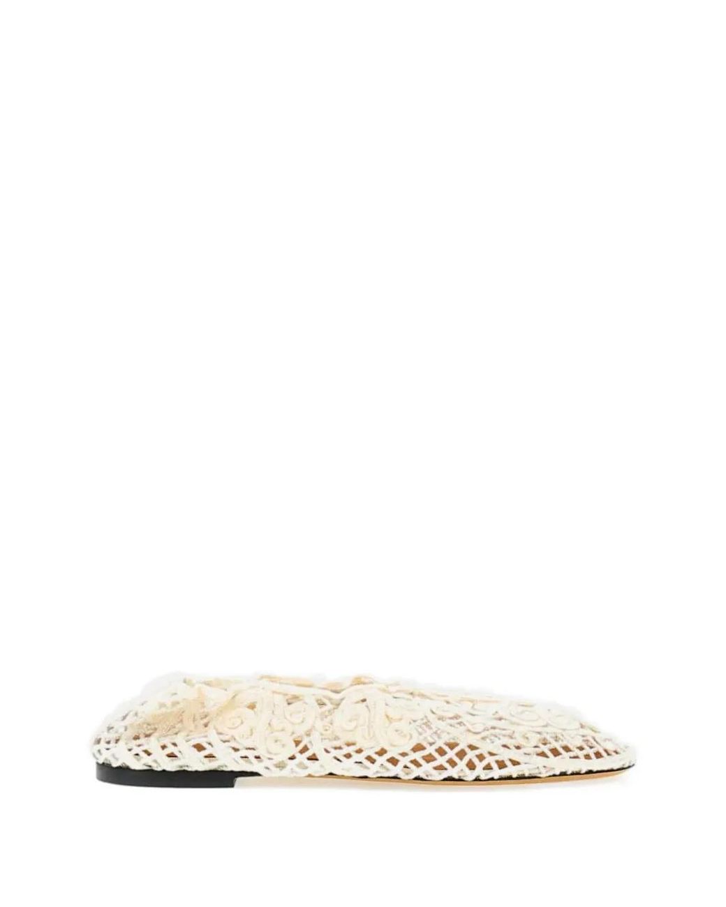 Odissi White Flower Ballet Shoes