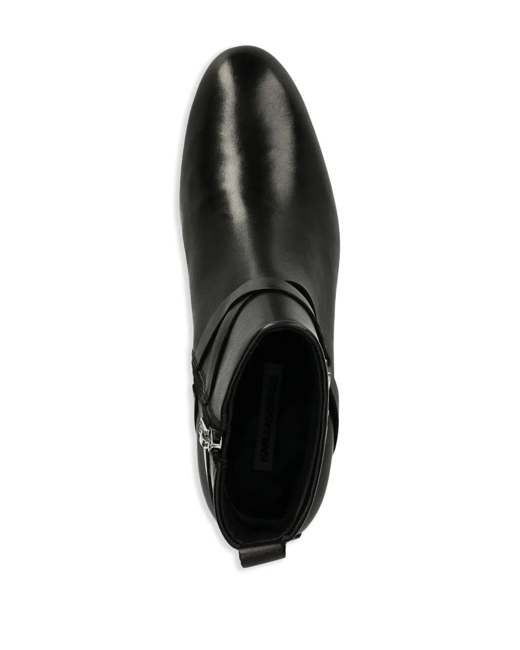Karl Lagerfeld Black 50Mm Logo Ankle Boots