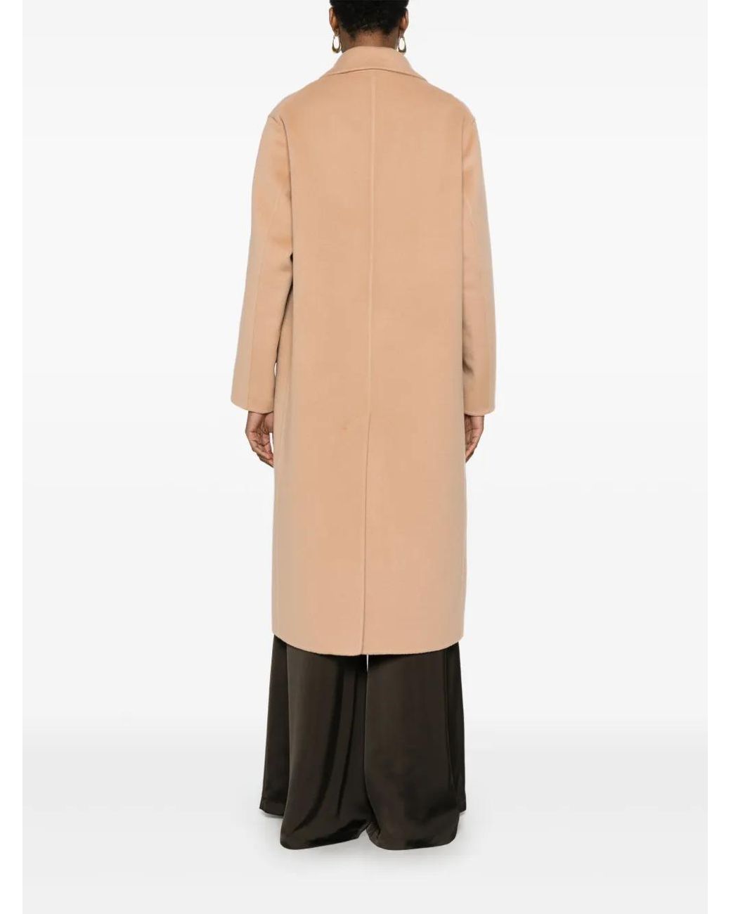 Fabiana Filippi Natural Double-Breasted Coat