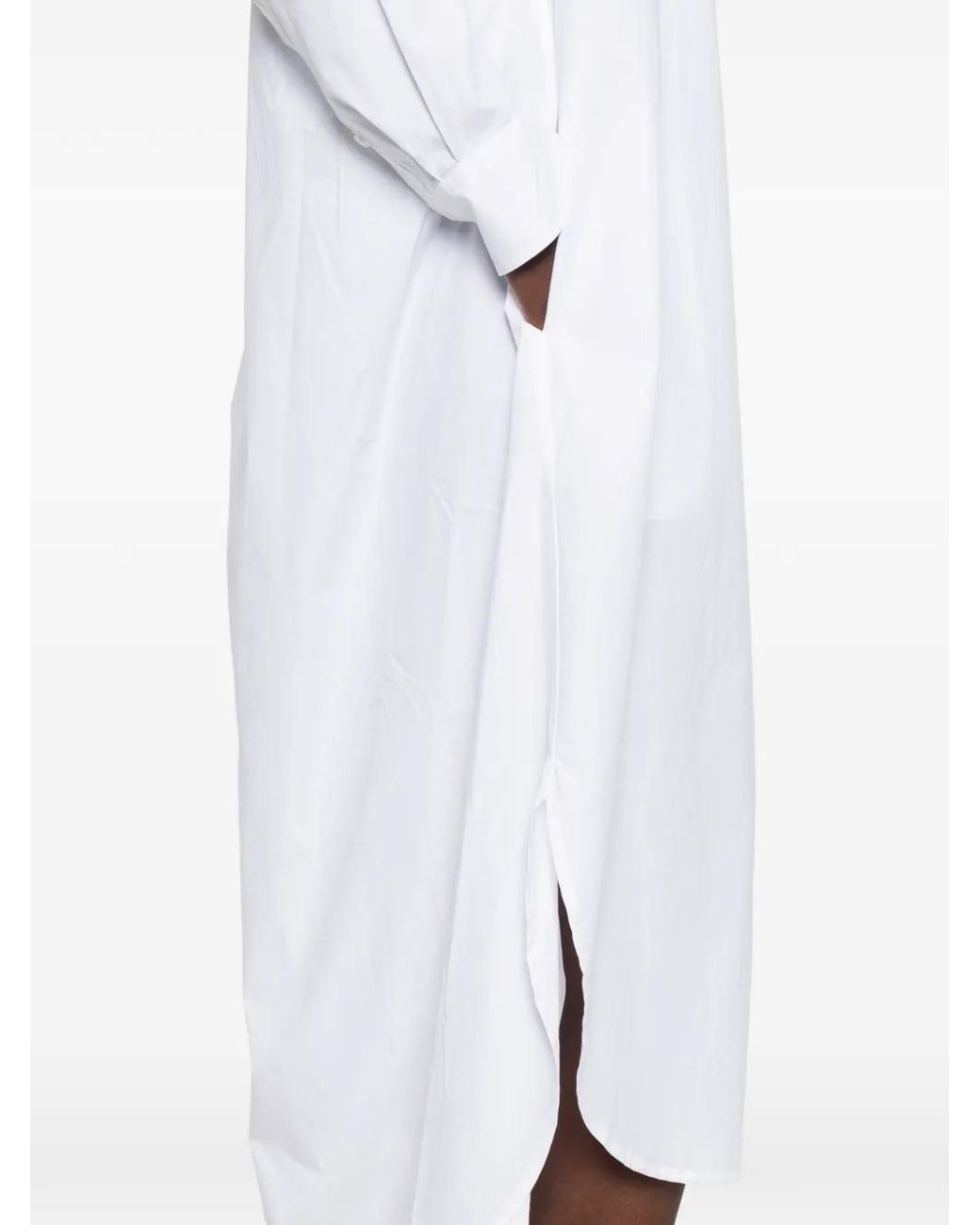 Frankie Shop White Bloom Organic Cotton Shirt Dress