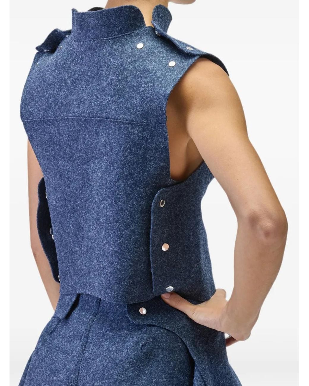 Sunnei Blue Armatura Press-Stud Top