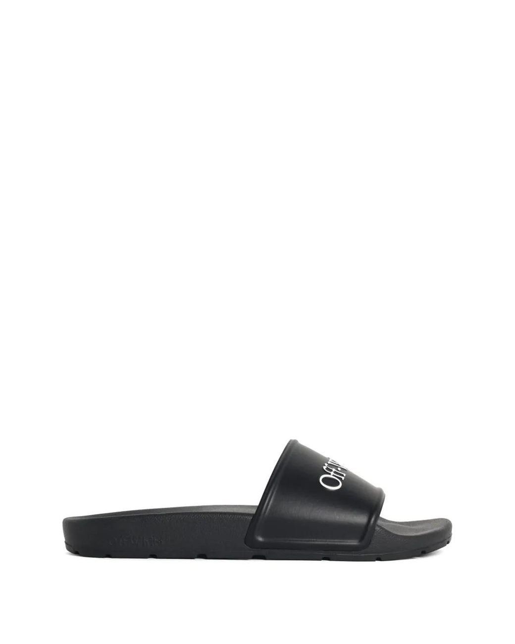 Off-White c/o Virgil Abloh White Embossed-Logo Slides for men