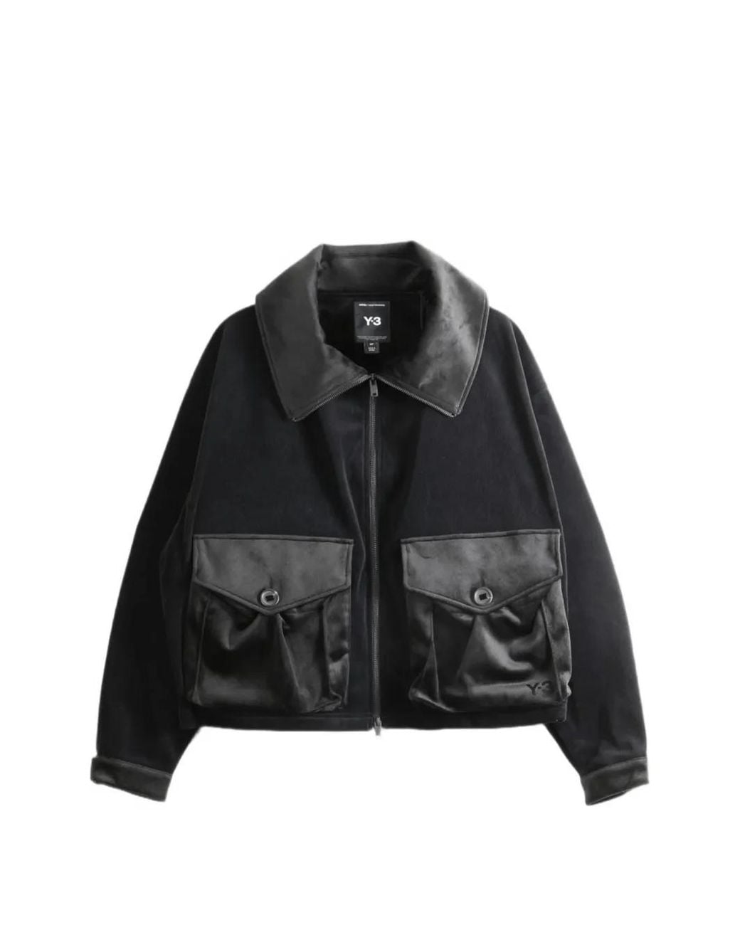 Y-3 Black Velvet Cargo Jacket