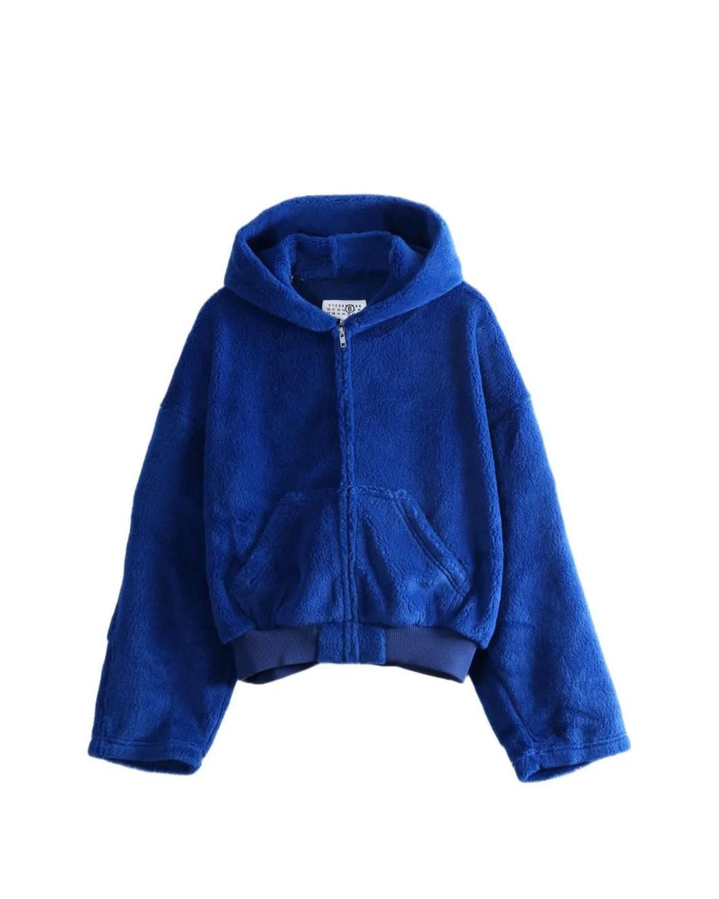 MM6 by Maison Margiela Blue Fleece Zip-Up Hoodie