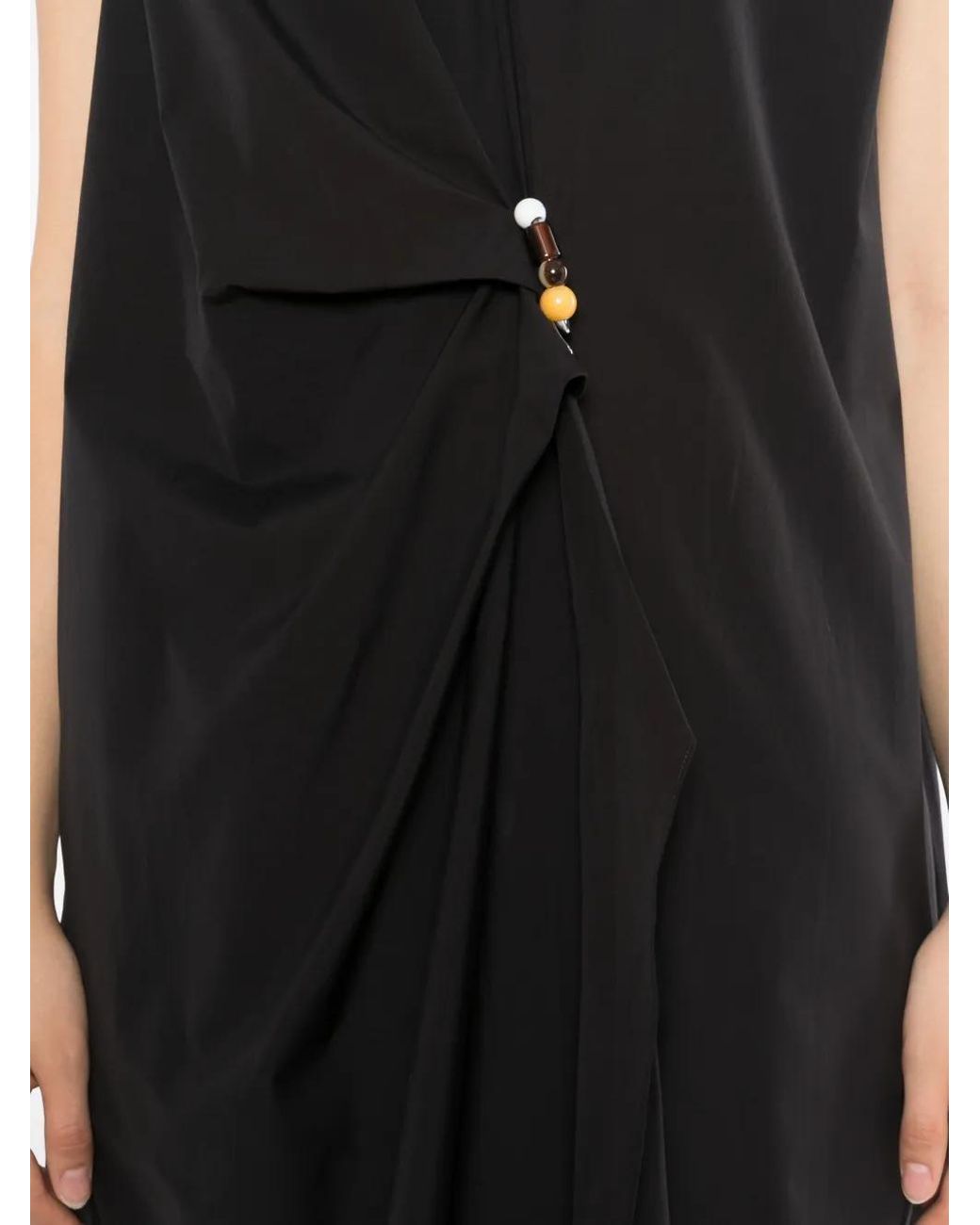 JNBY Black Bead-Embellished Deconstructed Dress