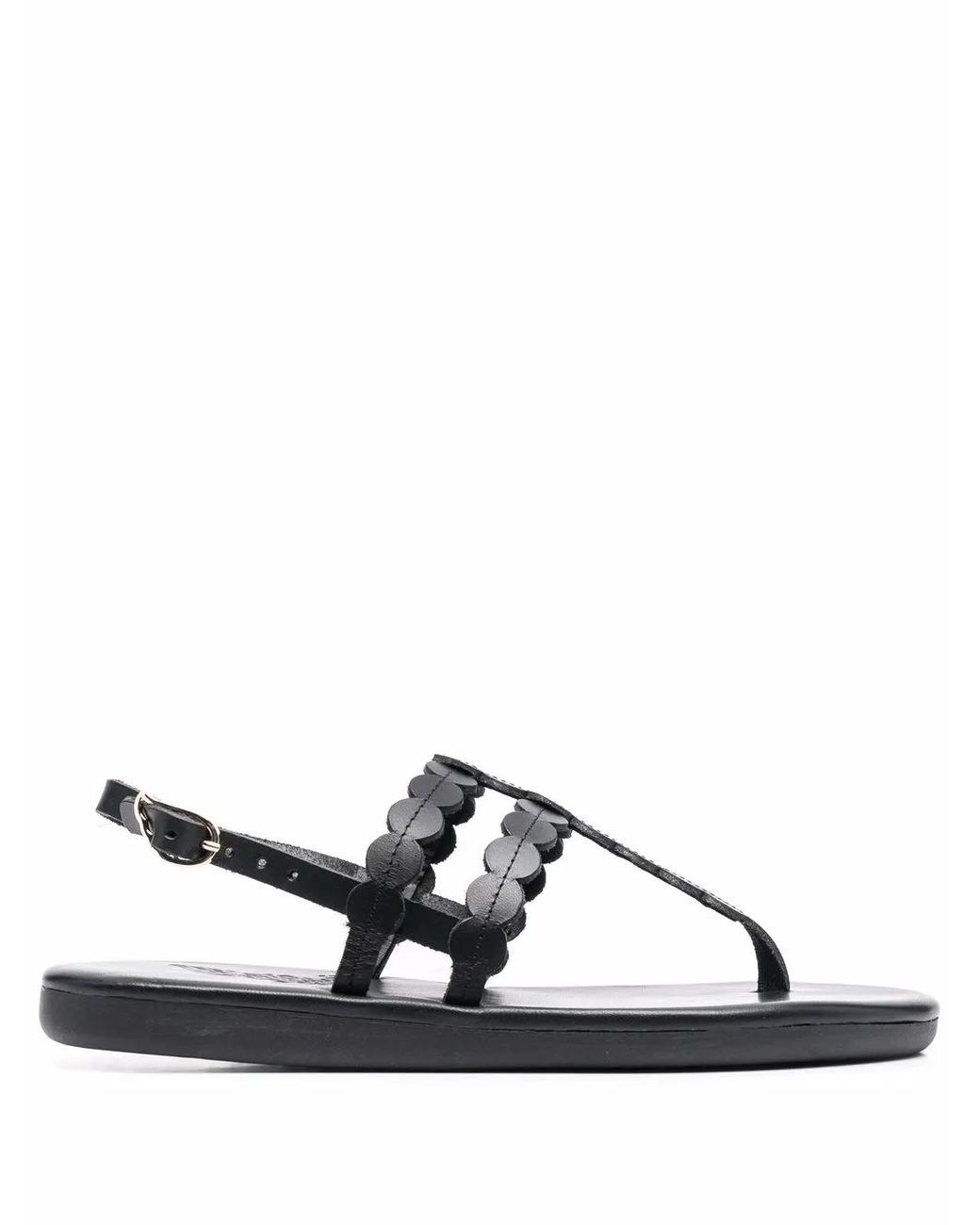 Ancient Greek Sandals White Slingback Strap Sandals