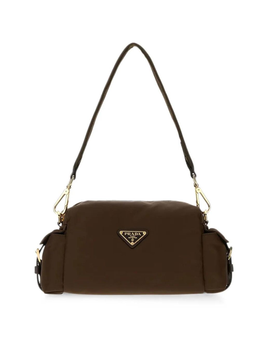 Prada Brown Explore Small Re-Nylon And Leather Shoulder Bag