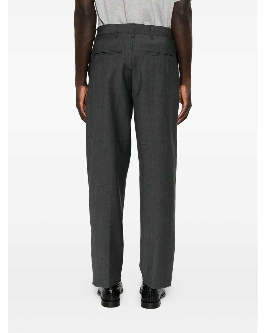 White Sand Gray Sammy Pleated Trousers for men