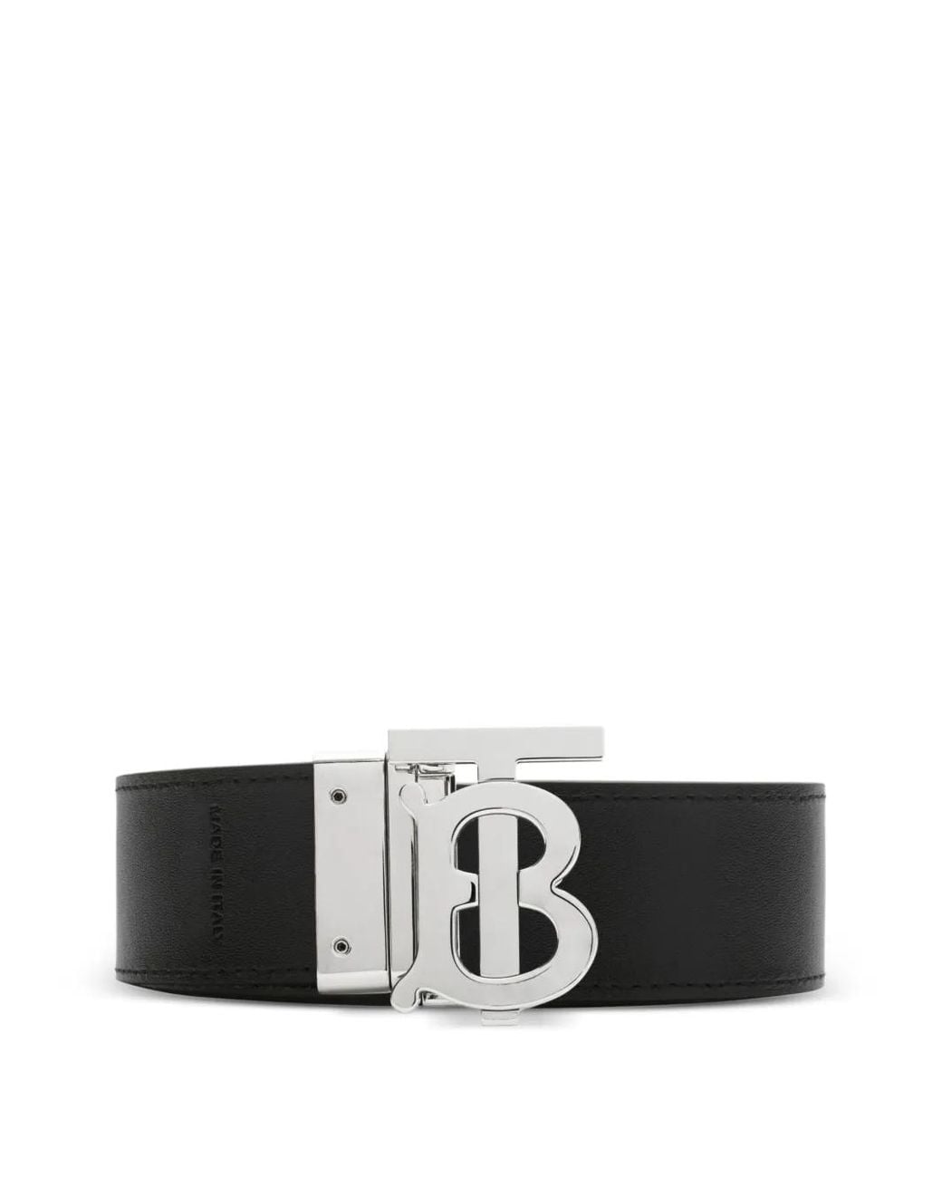 Burberry White Reversible Check Tb Belt for men